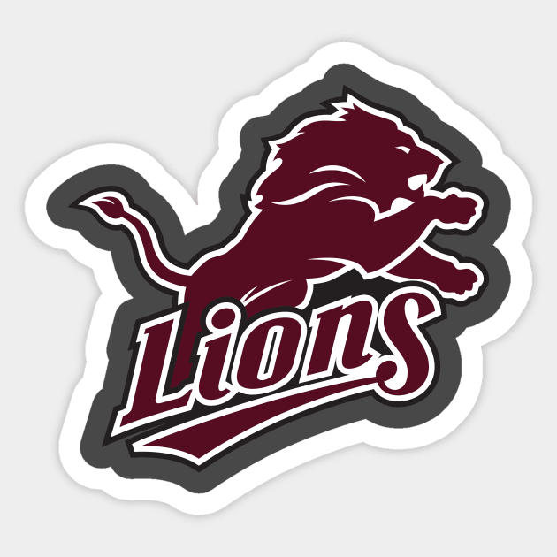 Brownwood Lions Sticker by thedesignfarmer